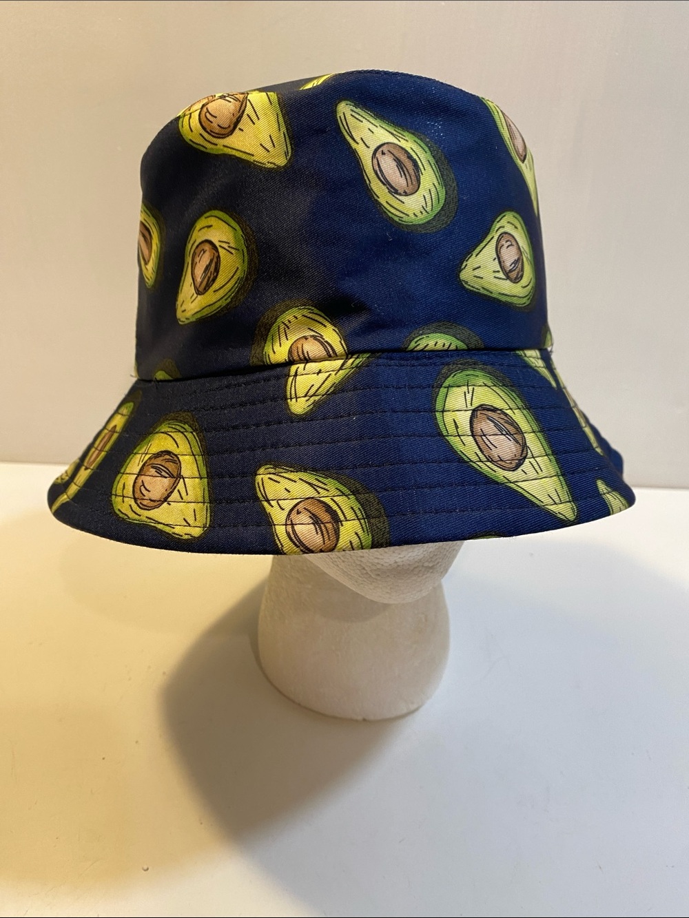 Navy Avocado Print Bucket Hat OS